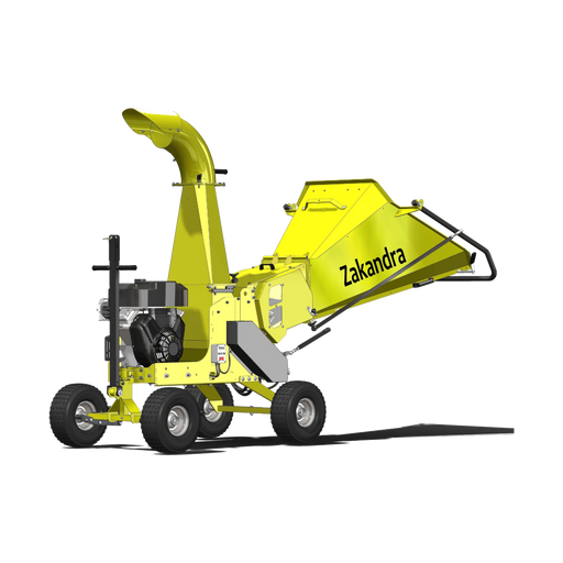 Zakandra Italian Wood Shredder/Chipper, Drum Cutting System, 23 hp, 12 cm Shredding Diameter Capacity