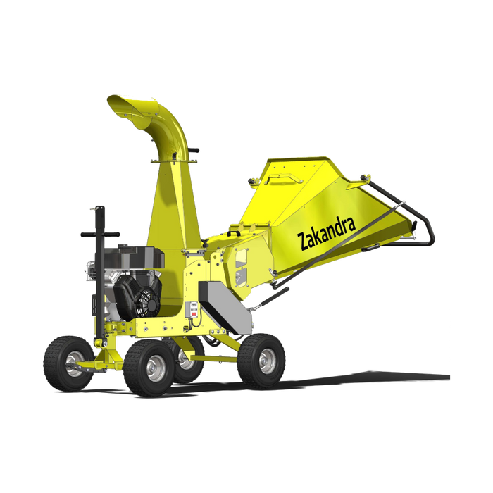 Zakandra Italian Wood Shredder/Chipper, Drum Cutting System, 23 hp, 12 cm Shredding Diameter Capacity