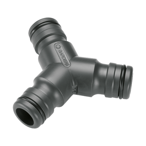 Profi System 3-Way Y-Coupling for Efficient Hose Branching, 2-Way Splitter, 1 Inlet, 2 Outlets, 19 mm (3/4") Hose