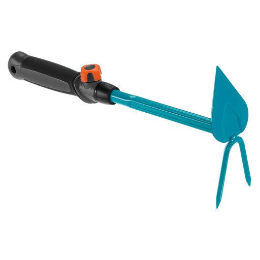 Combisystem Hand Hoe for Soil Loosening and Weeding, 6 cm Working Width, 2-Pointed Spade