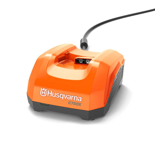 40-C750X Fast Charger for HUSQVARNA Batteries, 50% Faster Charging, Integrated Active  Air Cooling, 750 W, 240 V, 50 - 60 Hz