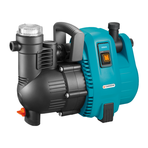 Garden Pump 4000/5, 1,100 W, 4,000 l/h Maximum Delivery Capacity, 4.5 bar, 8 m Self-Priming Suction