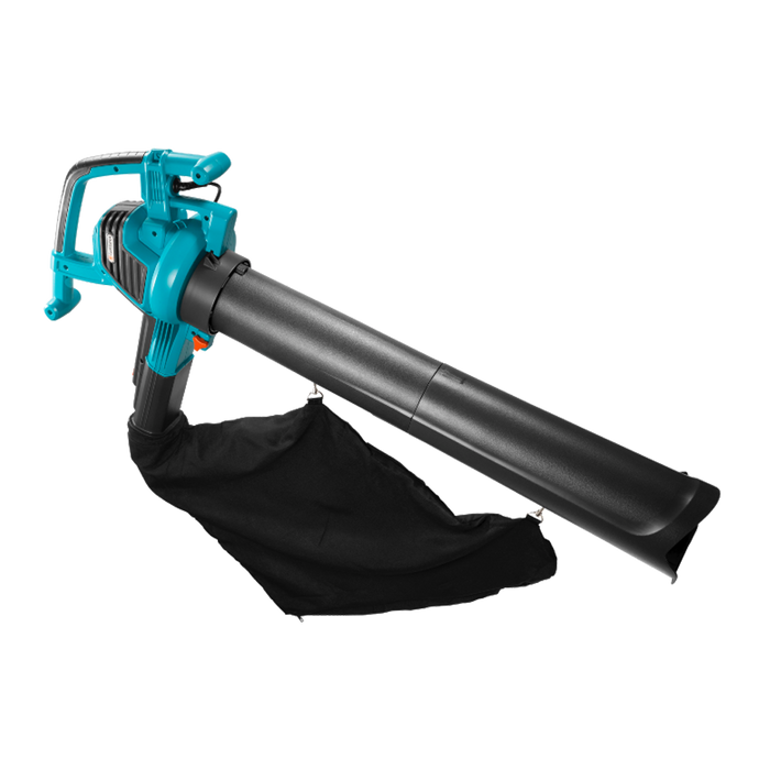 Electric Leaf Blower/Vacuum ErgoJet 3000, High Capacity, 3000 W, 310 km/h Blow Speed, 16:1 Shredding Ratio