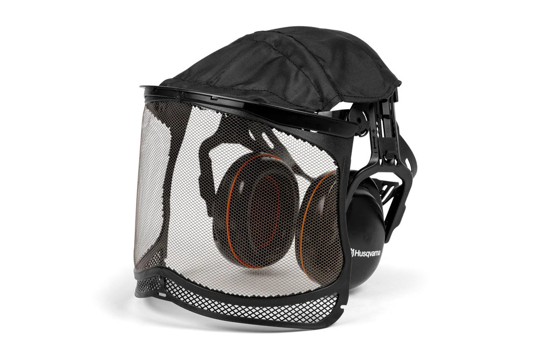 Hearing Protection with Mesh Visor for Optimal Light Transmission