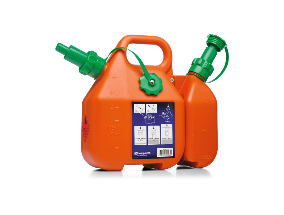 Combi Can 6L with Overfill Protection for Efficient Fueling, Petrol and Oil Reservoirs