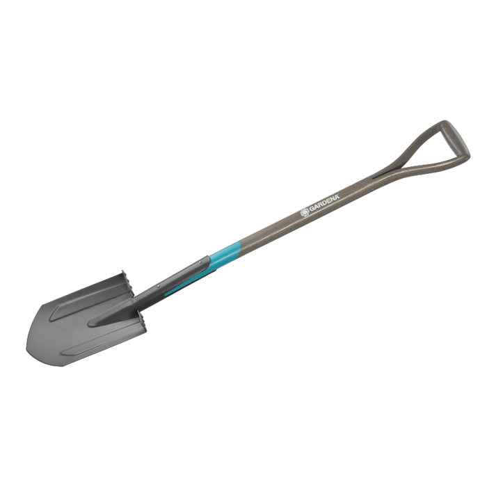NatureLine Pointed Spade Shovel, For Hard & Heavy Soils, 117 cm Length, FSC® 100% Certified