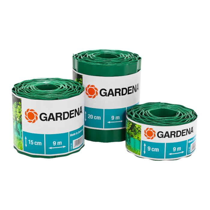 Durable Plastic Lawn Edging, 9 m Length, 15 cm Height, Green
