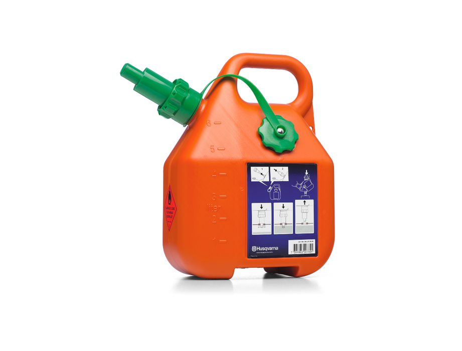 Petrol Can 6L with Automatic Overfill Protection, Orange