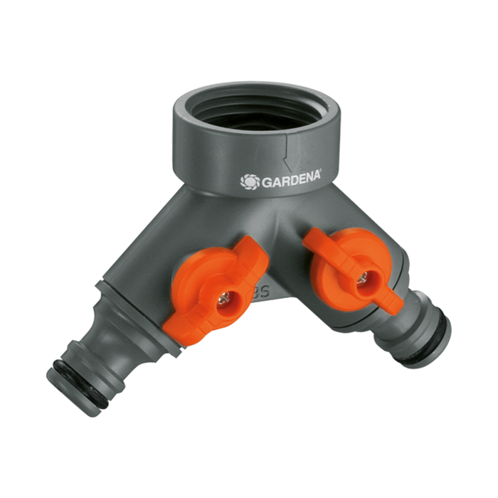 Twin-Tap Connector, 33.3 mm (G 1") Thread, Simultaneous Watering Accessories Operation