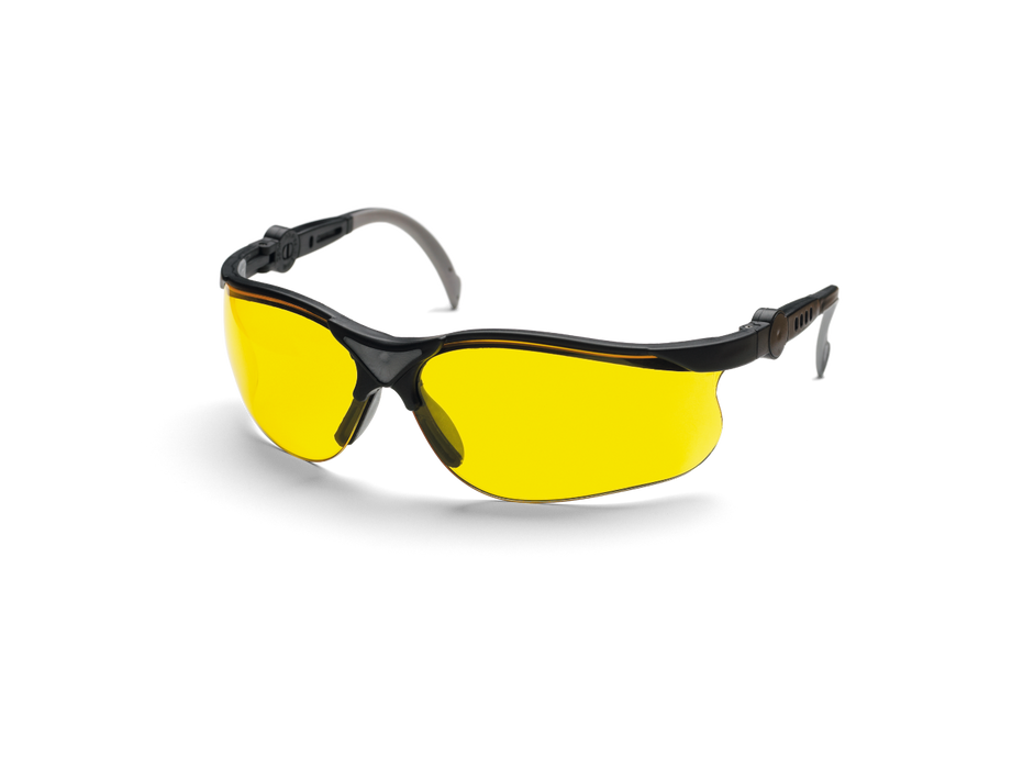 Protective Glasses Yellow X, Yellow Lenses, Enhanced Vision for Forestry & Landscaping