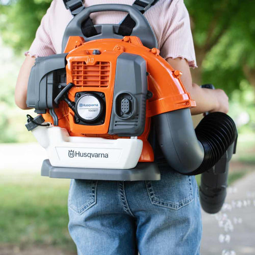 Toy Backpack Leaf Blower, Husqvarna 150B Model, Real Blower Sound, Blows Bubbles-2