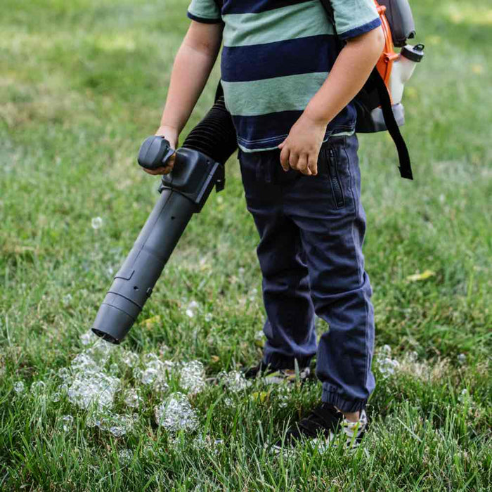 Toy Backpack Leaf Blower, Husqvarna 150B Model, Real Blower Sound, Blows Bubbles-5