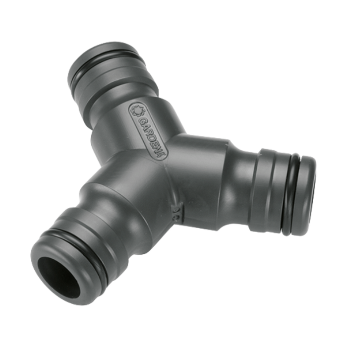 Profi System 3-Way Y-Coupling for Efficient Hose Branching, 2-Way Splitter, 1 Inlet, 2 Outlets, 19 mm (3/4") Hose