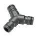 Profi System 3-Way Y-Coupling for Efficient Hose Branching, 2-Way Splitter, 1 Inlet, 2 Outlets, 19 mm (3/4") Hose