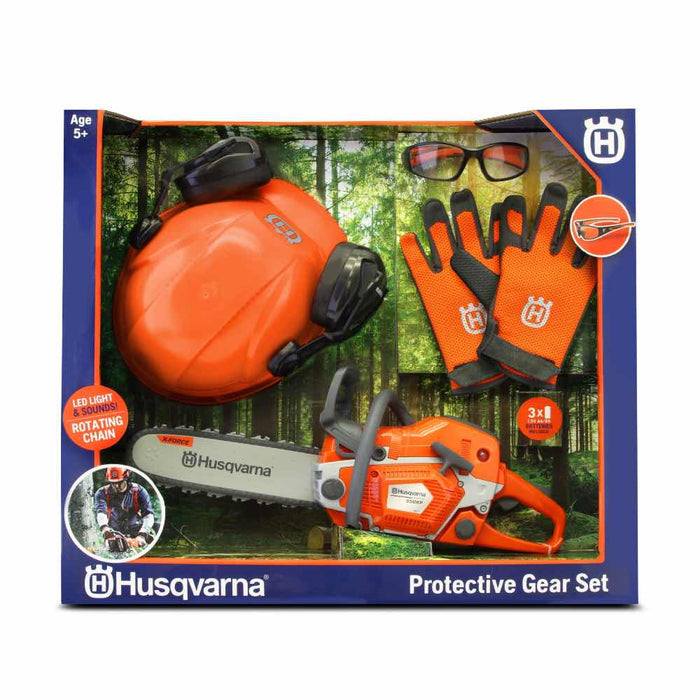 Toy Chainsaw Kit, Husqvarna Chainsaw & Protective Equipment Set-1