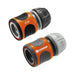 Hose Connector Set 13 mm (1/2") – 15 mm (5/8") with Water Stop