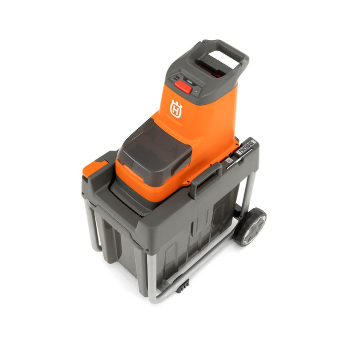 Battery Wood Shredder/Chipper, Light Garden Use, 1,400 W, 4 cm Shredding Diameter Capacity, 45 l Collector Volume, 23 kg-3