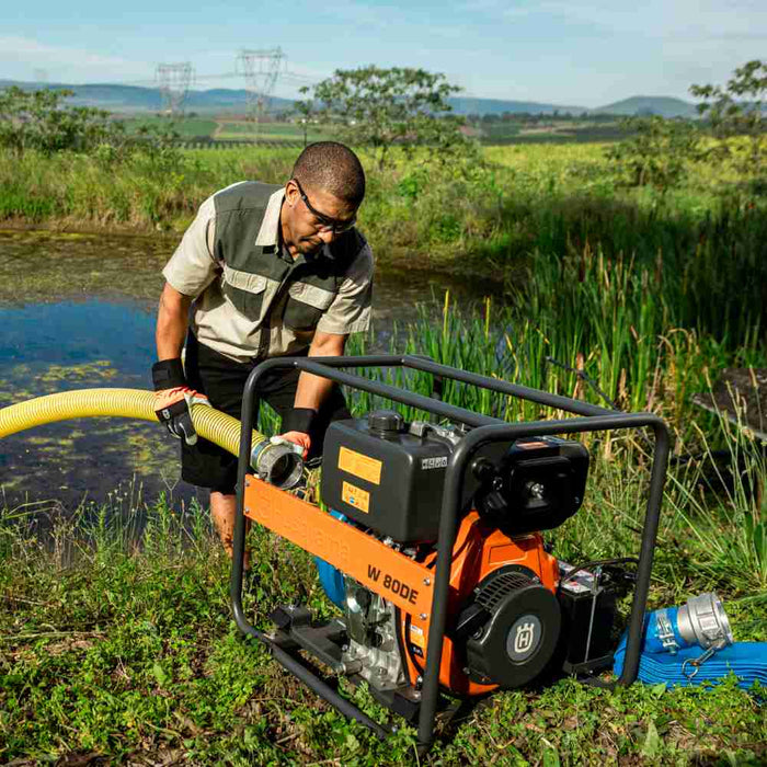 W 80DE Diesel Water Pump, 3" or 80 mm, 45,000 l/h, 28 m Lift, 8 m Suction, Electric Key Starter, For Draining and Irrigation