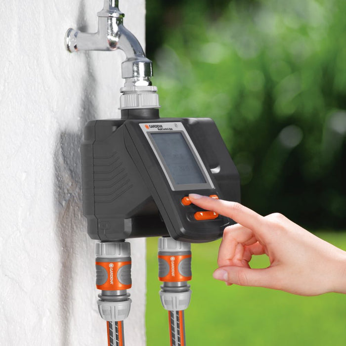 MultiControl Duo, Automatic Water Timer for Multiple Areas, 2 Outlets, 3 Watering Cycles
