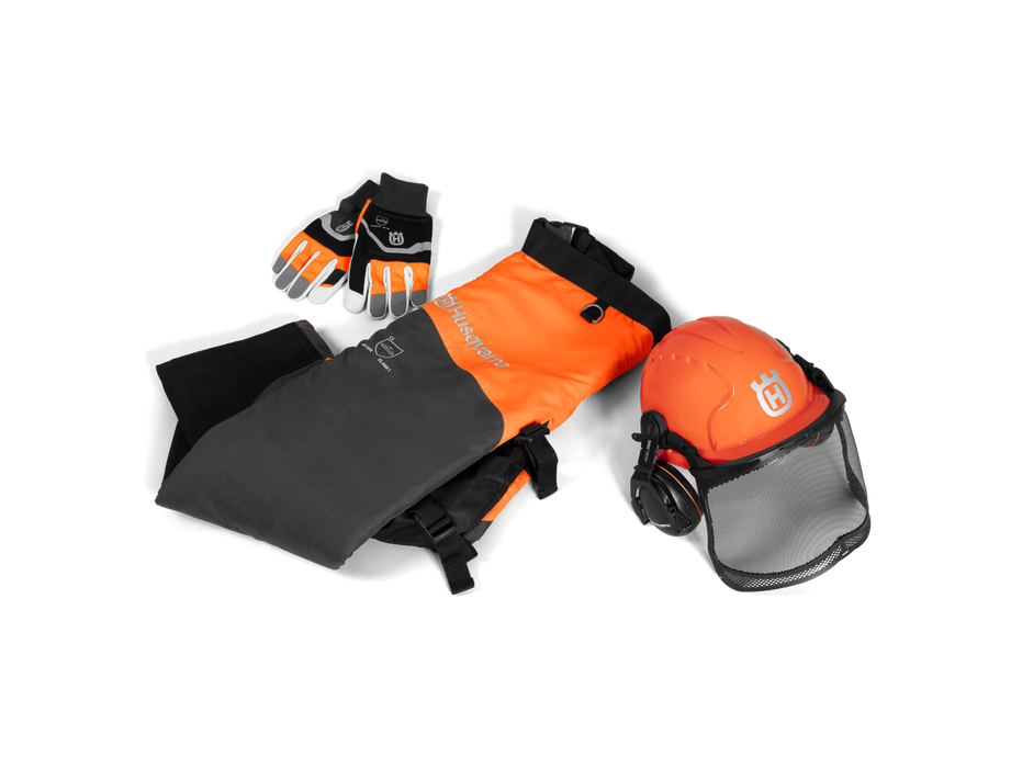 Chainsaw Protection Safety Kit with Chaps, Gloves & Helmet