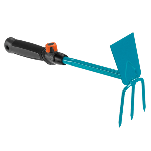 Combisystem Hand Hoe, Ideal for Soil Aeration and Weeding, 6.5 cm Working Width, 3-Pointed