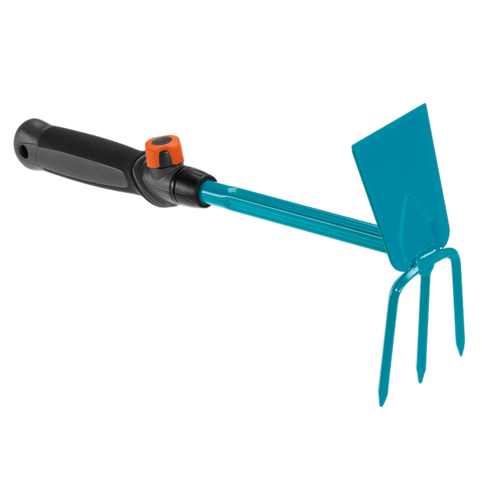 Combisystem Hand Hoe, Ideal for Soil Aeration and Weeding, 6.5 cm Working Width, 3-Pointed