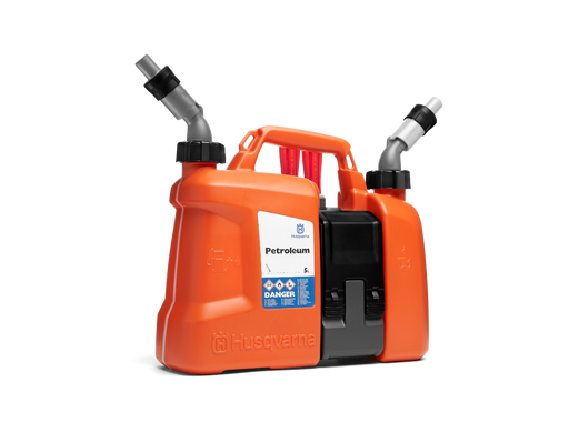 Combi Can 5L with Integrated Toolbox for Efficient Refueling, Petrol and Oil Reservoirs