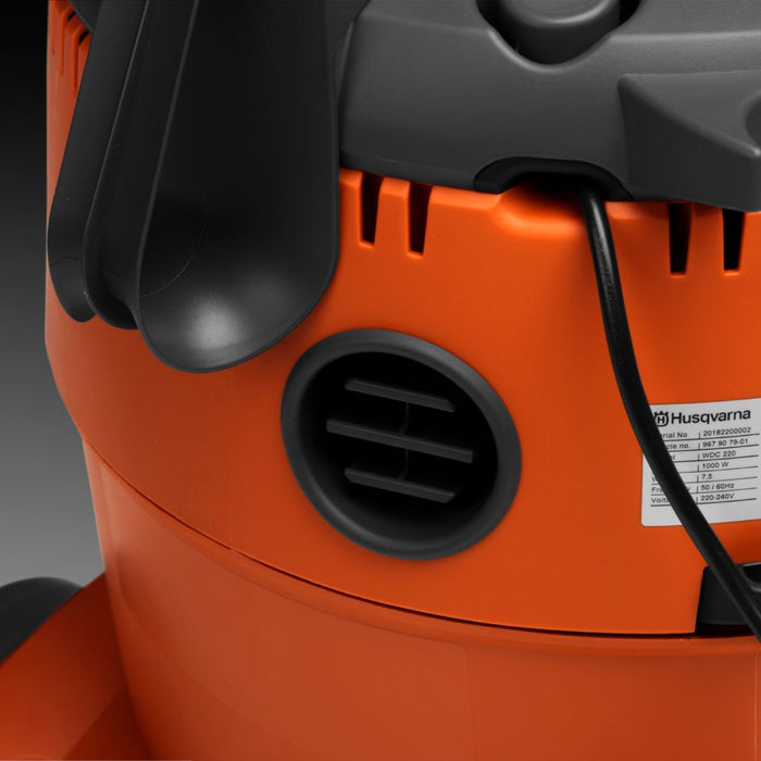 WDC 220 Wet and Dry Vacuum Cleaner, Professional Heavy-Duty Cleaning Machine, 210 mbar Max. Vacuum, 3,600 l/min Air Flow