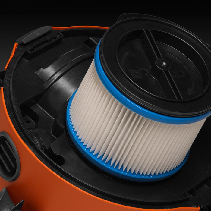 WDC 220 Wet and Dry Vacuum Cleaner, Professional Heavy-Duty Cleaning Machine, 210 mbar Max. Vacuum, 3,600 l/min Air Flow