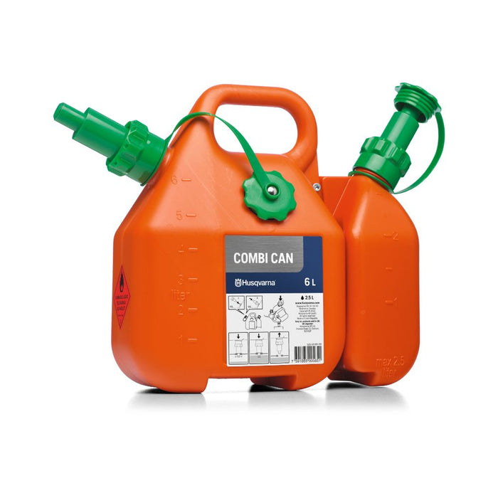 Combi Can 6L with Overfill Protection for Efficient Fueling, Petrol and Oil Reservoirs