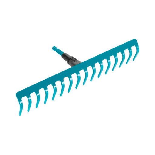 Wide Multipurpose Rake for Raking and Levelling, 41 cm Working Width, 16 Tines, Duroplast Coated