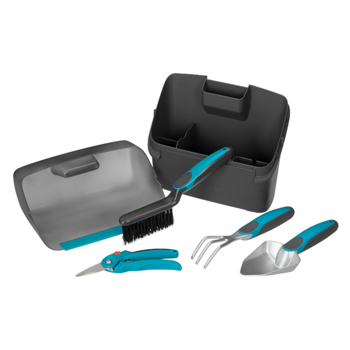 Balcony Garden Tool Set for Urban Gardeners, Includes Trowel, Grubber, Secateur & Hand Brush