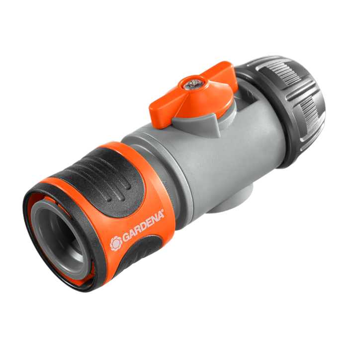 Hose Connector with Control Valve, 13 mm (1/2") and 15 mm (5/8") Hose