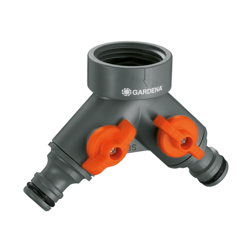 Twin-Tap Connector, 33.3 mm (G 1") Thread, Simultaneous Watering Accessories Operation