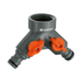 Twin-Tap Connector, 33.3 mm (G 1") Thread, Simultaneous Watering Accessories Operation