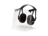 Premium Hearing Protection w/ Plexi Visor for Landscaping & Construction