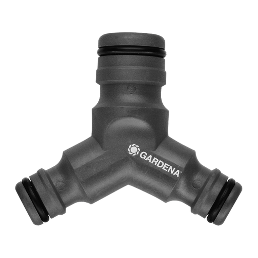 Profi System 3-Way Coupling, Conversion from Profi to GARDENA Original System, Y Reducer Coupling, 2-Way Splitter, 1 Inlet, 2 Outlets