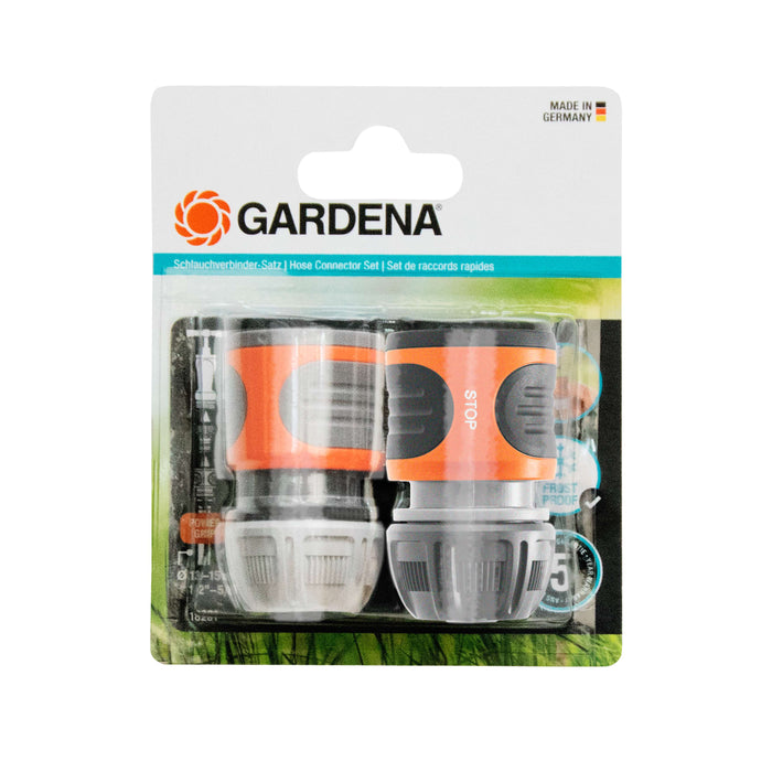 Hose Connector Set 13 mm (1/2") – 15 mm (5/8") with Water Stop