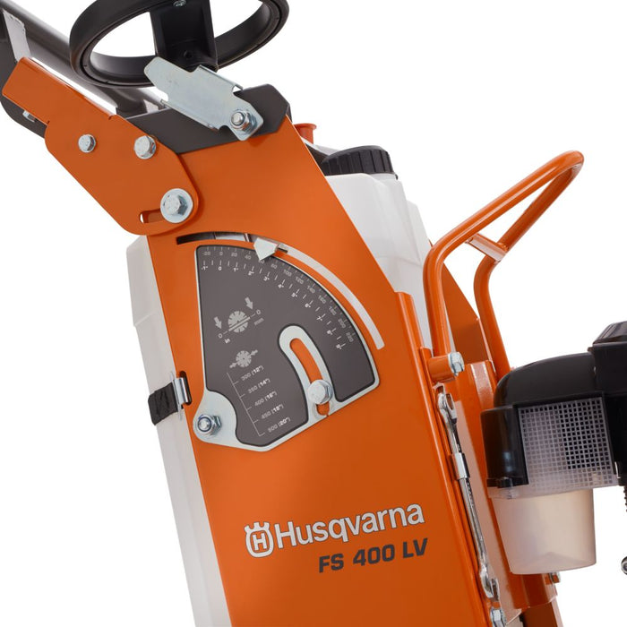 FS 400 LV Petrol Floor Saw for Concrete and Asphalt, 4-Stroke Engine, 11.7 hp, 187 mm Cutting Depth, 100 kg