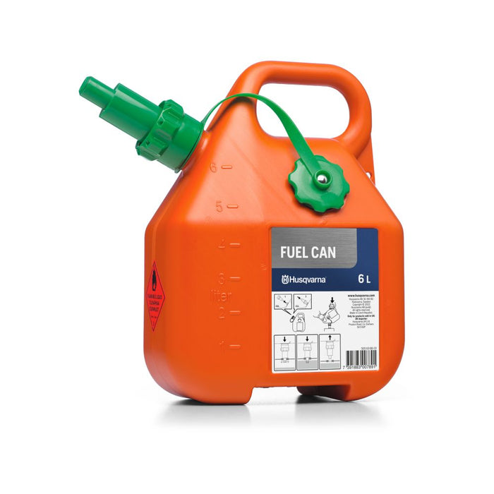 Petrol Can 6L with Automatic Overfill Protection, Orange, 0.65 kg-1