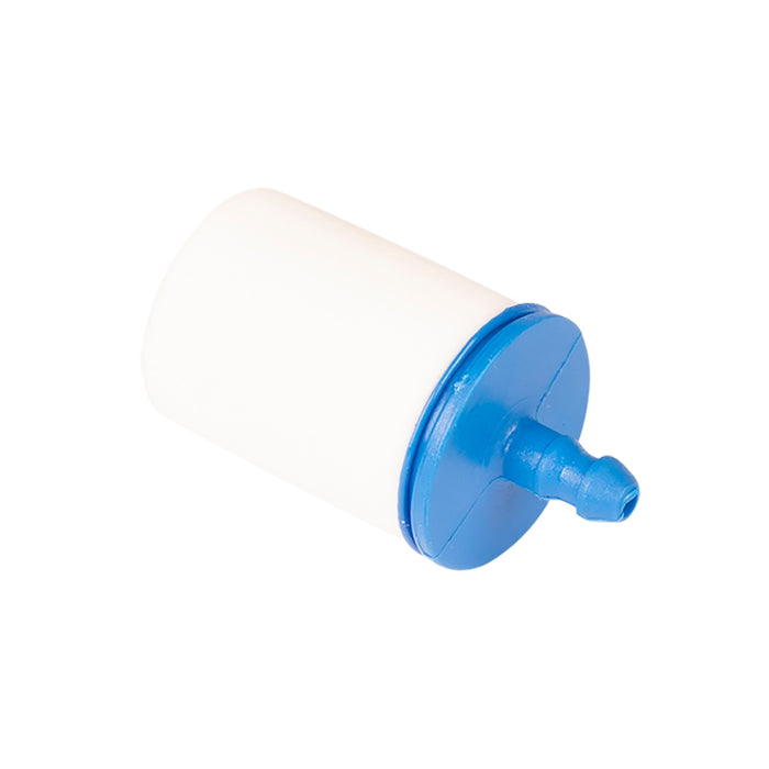 Standard Coaxial Fuel Filter for Two-Stroke Engines, 18 to 40 µm Micron Rating, Blue, 15 g
