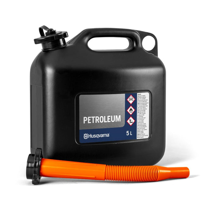 Fuel Can 5L with Flexible Fuel Spout, Glossy Black, HDPE Material, 0.4 kg