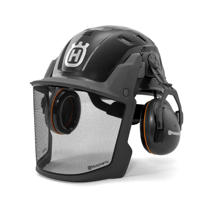 Technical Forest Helmet Grey, Professional Chainsaw Safety Gear, Face & Hearing Protection, 24 dB(A) NRR
