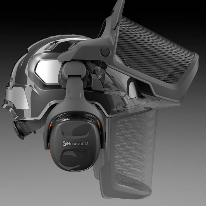 Technical Forest Helmet Grey, Professional Chainsaw Safety Gear, Face & Hearing Protection, 24 dB(A) NRR