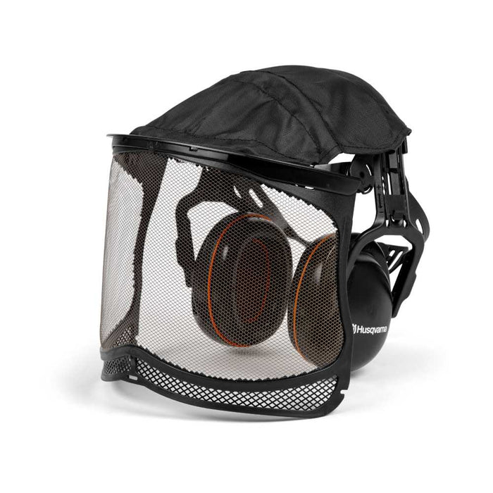 Hearing Protection with Mesh Visor for Optimal Light Transmission