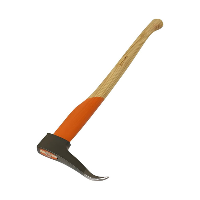 Long-Handled Sappie (Hookaroon) Log Handling Tool Forged Steel Bent Tip 80 cm-1